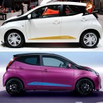 Car Side Stripe Skirt Decals Auto Graphics Sticker for Toyota AYGO Auto Body Decor Vinyl Decals Accessories